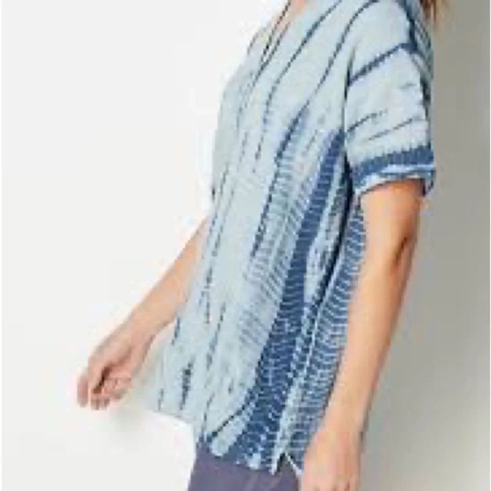 Pure Jill Tie Dyed Crinkle Gauze Tunic - Picture 3 of 8